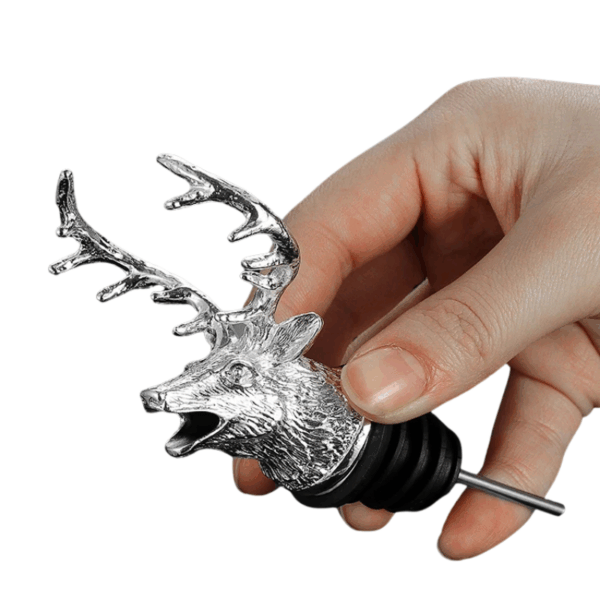 metal wine pourer deer shape silver color