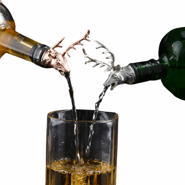 metal wine pourer deer shape plating color