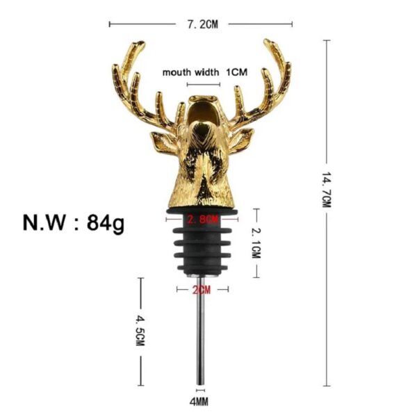 Deer Shape Wine Pourer with size