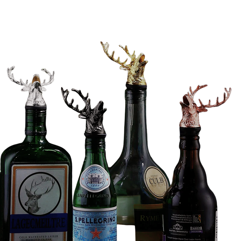 metal wine pourer deer shape
