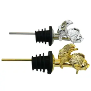 metal fish wine pourer