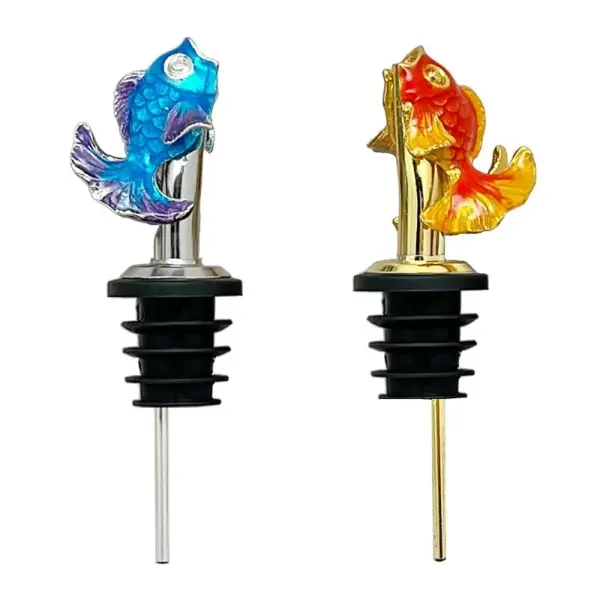 metal fish wine pourer stainless steel