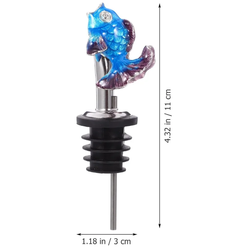 fish wine pourer with size