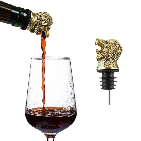 lion wine pourers