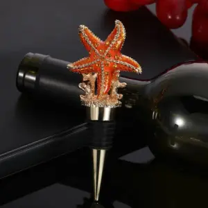 starfish shape wine stoppers metal