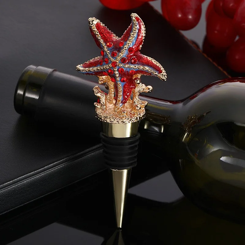 starfish shape wine stopper zamak