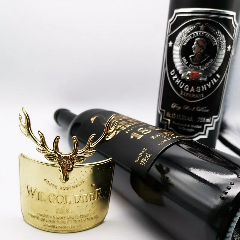 wine metal label 48
