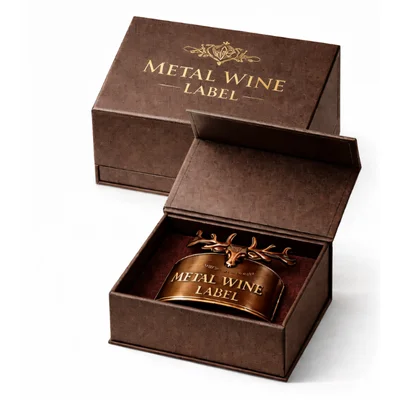 metal wine label